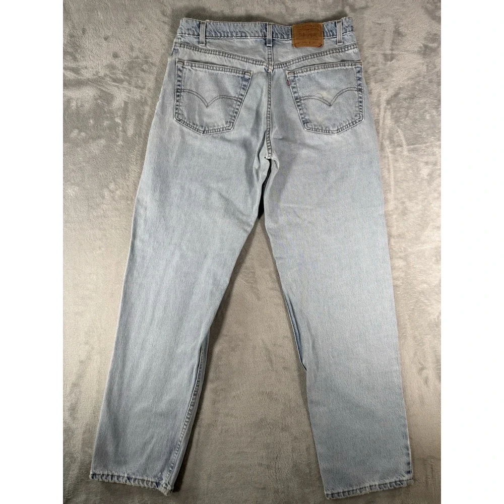 Levis 550 Jeans Mens 38x34 Relaxed Fit Straight Leg Made In USA 90's Light Wash